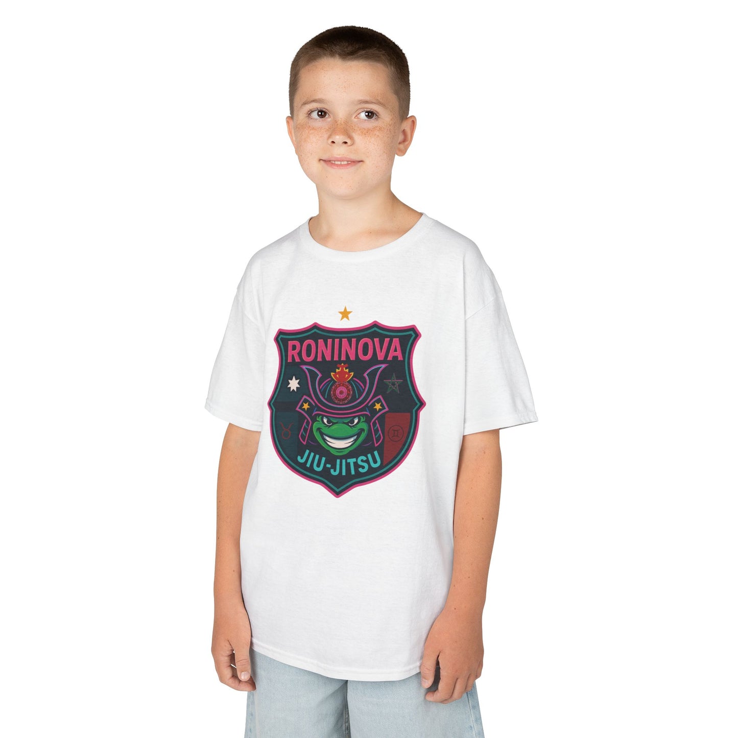 Roninova Kids Oversized Tee – Samurai Shield Edition