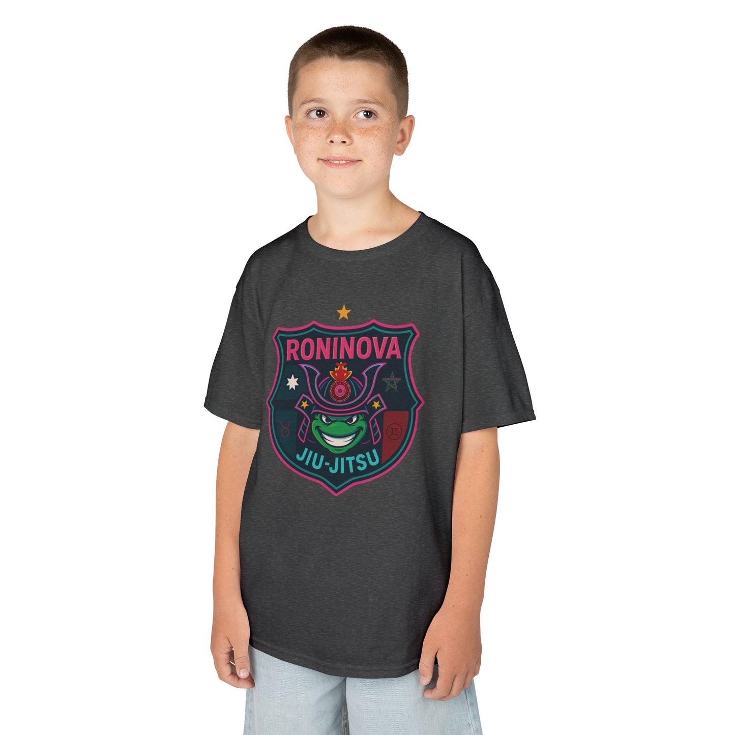 Roninova Kids Oversized Tee – Samurai Shield Edition