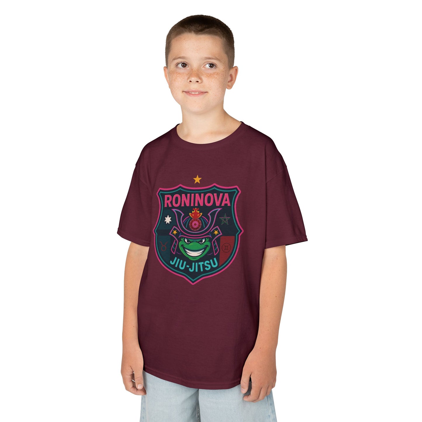 Roninova Kids Oversized Tee – Samurai Shield Edition