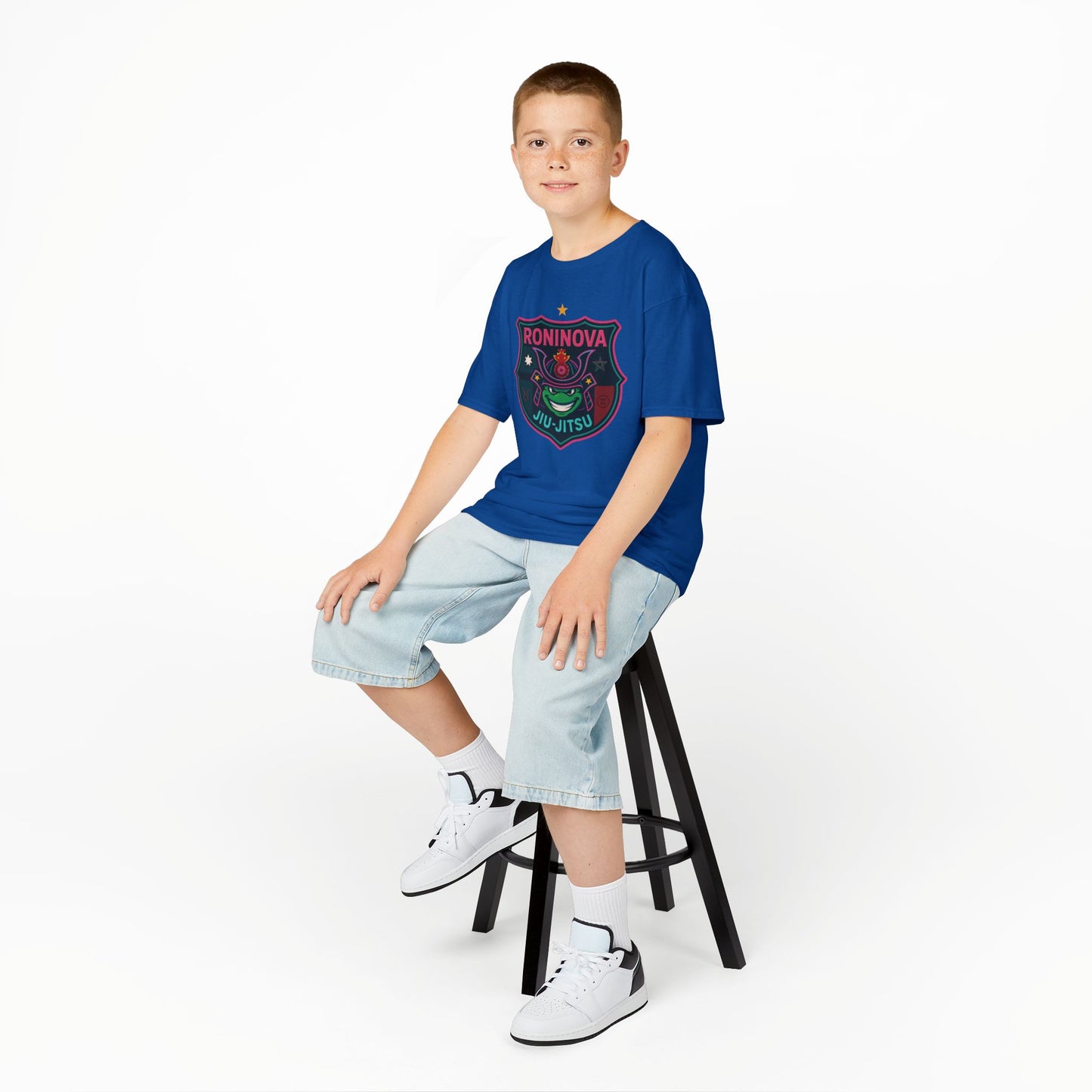Roninova Kids Oversized Tee – Samurai Shield Edition