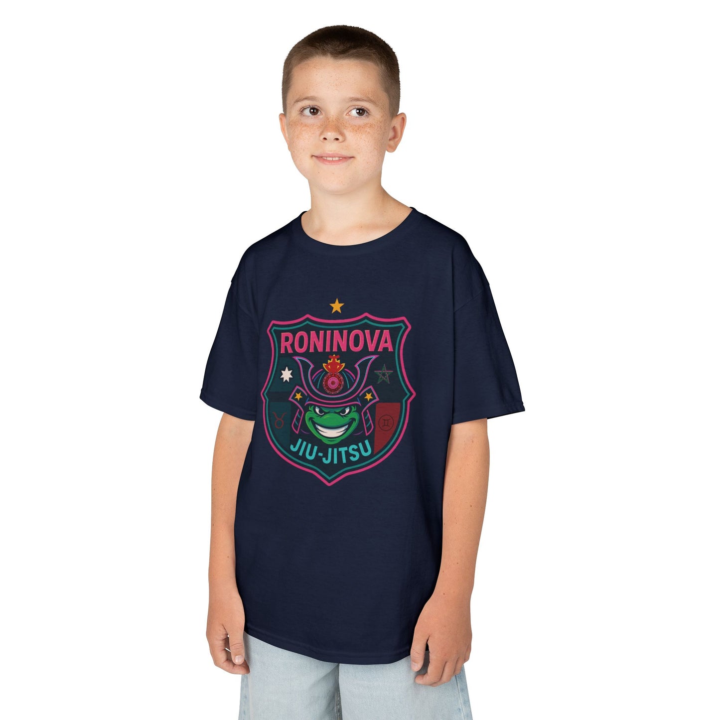 Roninova Kids Oversized Tee – Samurai Shield Edition