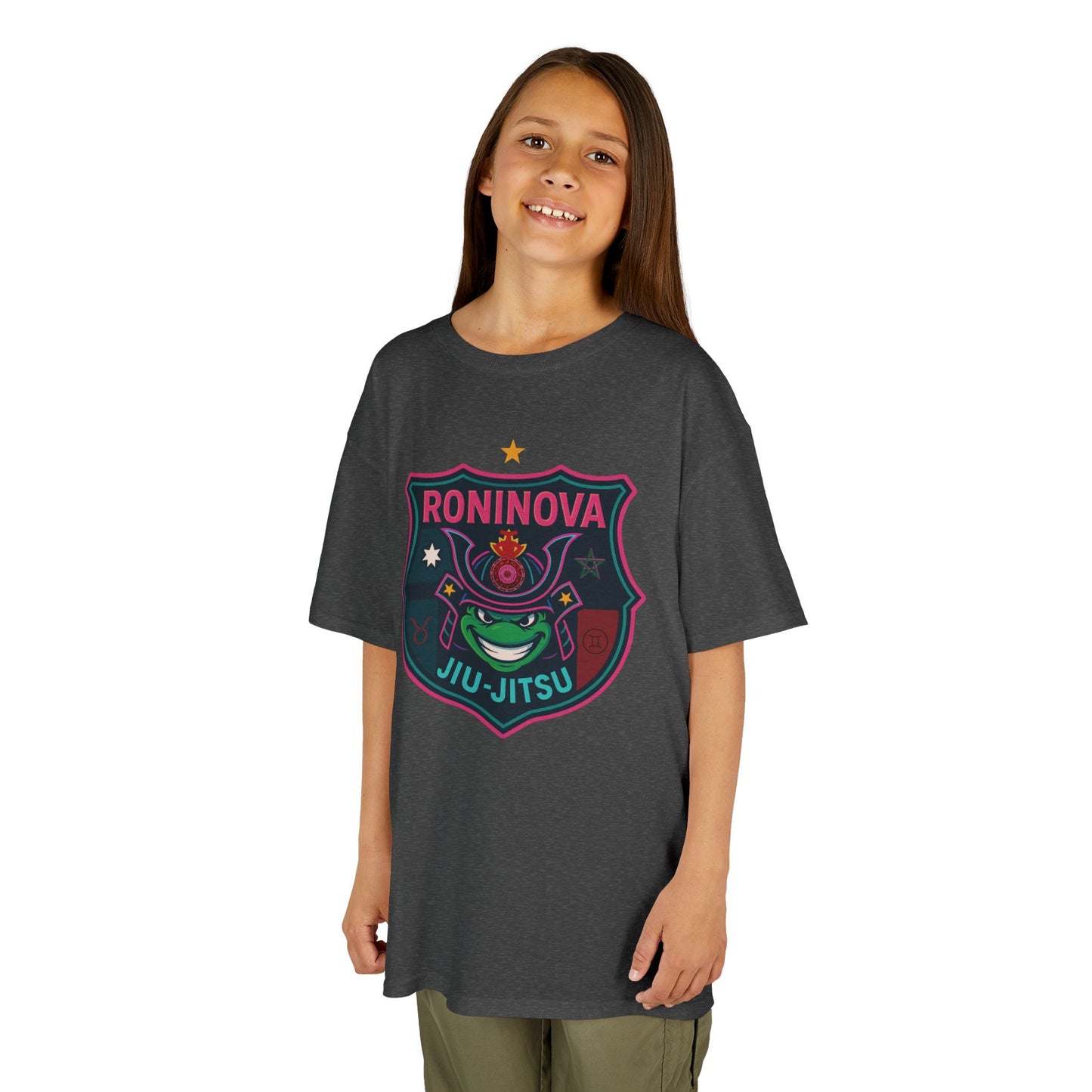 Roninova Kids Oversized Tee – Samurai Shield Edition