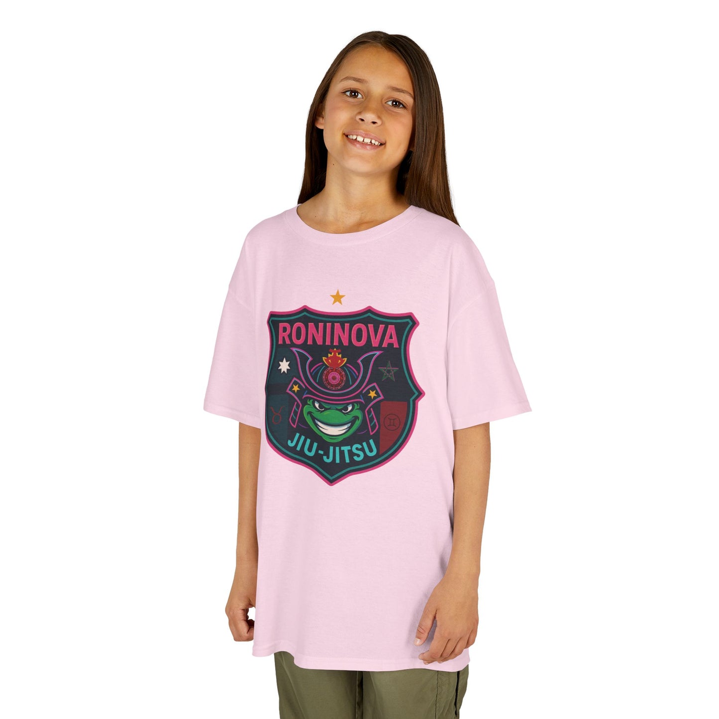 Roninova Kids Oversized Tee – Samurai Shield Edition